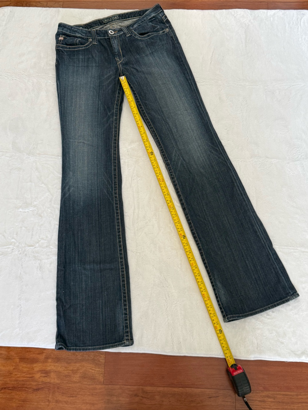 LONG 29x35 Y2K Big Star Low Rise Dark Wash Bootcut Jeans XXLONG Sexy Y2K Tall